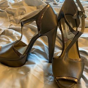 Micheal by Michael Kors Silver dress heels (high!)